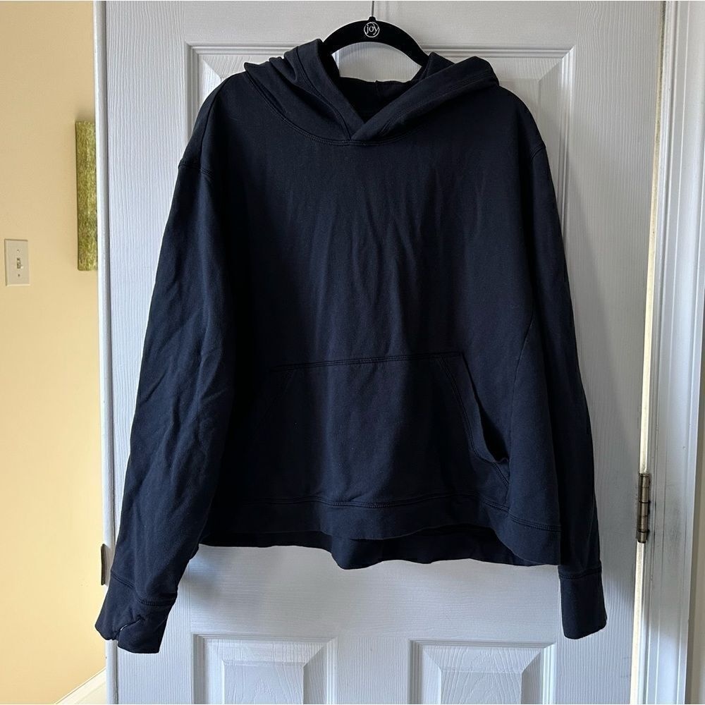 All In‎ Motion Activewear Cropped Boxy Stretch Black Hoodie size 1X